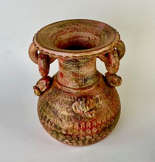 Asian Handmade Terracotta Vase