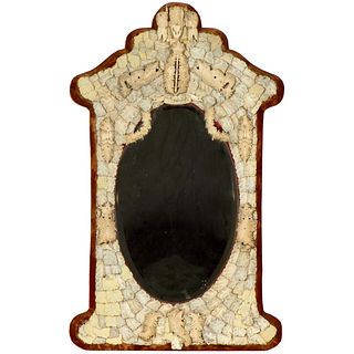 Dieppe Carved Bone Armorial Mirror