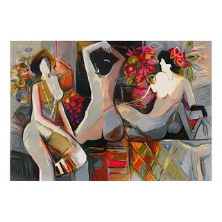 Isaac Maimon, "Nude Reflections" Limited Edition Serigraph, Numbered and Hand Signed with Letter of Authenticity.