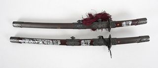 Two Japanese Wakizashi Swords