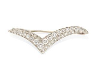 A Tiffany & Co. diamond seagull brooch