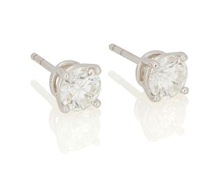 A pair of Tiffany & Co. diamond stud earrings