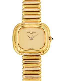 A Baume & Mercier lady's gold wristwatch