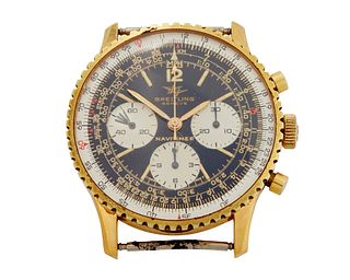 A Breitling Navitimer Chronograph gold-plated wristwatch