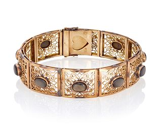 A black star sapphire bracelet