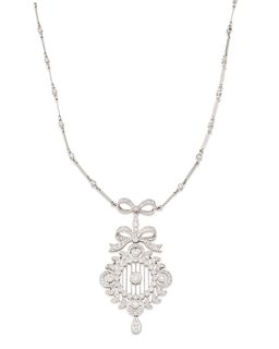 A diamond garland necklace