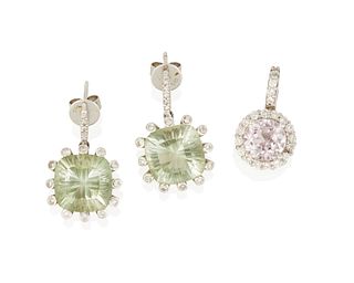 An assembled set of gem-set jewelry