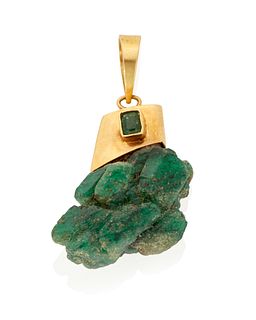 An emerald pendant