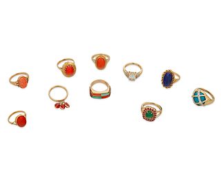 A group of gem-set rings