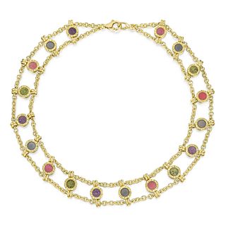 Bulgari Multi Gemstone Necklace