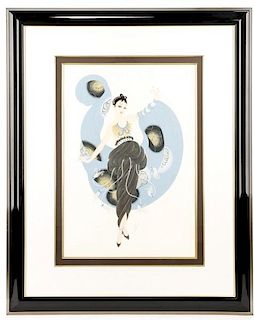 Erté, "A Dream", Signed Serigraph in Colors