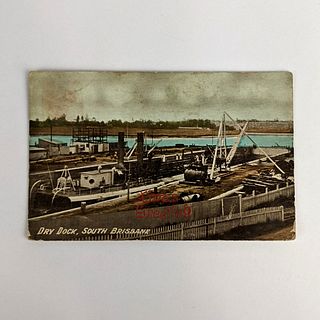 Xmas Greeting Postcard: Dry Dock, South Brisbane