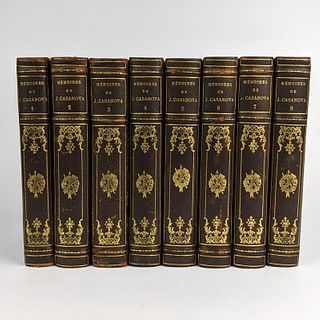 [BINDINGS] J. Casanova de Seingalt: Memoires de J. Casanova de Seingalt (8 Volumes)