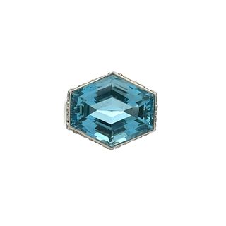 Santa Maria Aquamarine & Diamonds Platinum Ring