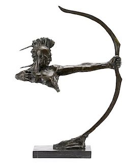American School, "Untitled (Warrior)", Bronze