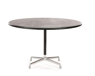 Eames Round Black Dining Table for Herman Miller