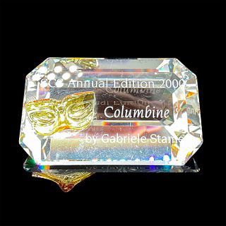 Swarovski SCS Crystal Plaque, Columbine
