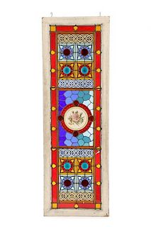 Early 20th Century Craftsman Stained Glass Window