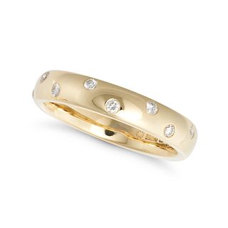 A DIAMOND DRESS RING in 18ct yellow gold, set with eight round brilliant cut diamonds, B&N maker'...