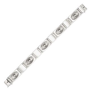 GEORG JENSEN, A SILVER BRACELET, DESIGN NO.56A in sterling silver, comprising a row of fancy link...