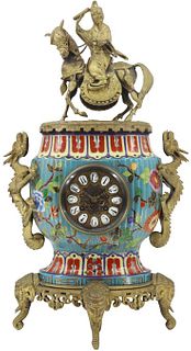 Unique Porcelain & Gilt Bronze Belle Epoque Clock