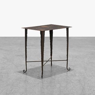 Torch Cut Steel Lamp Table