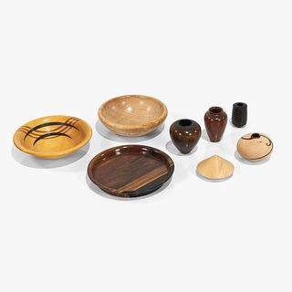 Turned Wooden Bowl Group