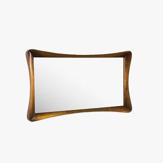 Flared Gilt Wood Mirror
