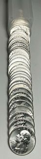 BU Roll (40-coins) 90% Silver 1960-P Washington Quarter 