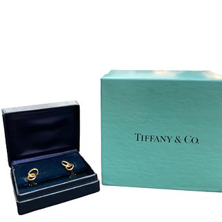 Tiffany & Co,. Elsa Peretti, 18 kt Yellow Gold Infinity Clip-on Earrings