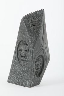 Simon Uttaq's "Spiritual Family" Original Inuit Carving