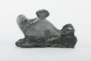 Paul Aaluk's "Walrus" Original Inuit Carving