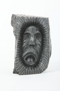 Putuguk Ashevak's "Inukshuk Face" Original Inuit Carving