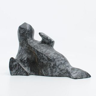Joe Poodlat's "Seal" Original Inuit Carving