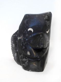 Simon Uttaq's "Inuk Face" Original Inuit Carving