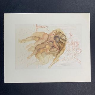 Salvador Dali's "Hell Canto 8" Illustration from "La Divine Comedie"