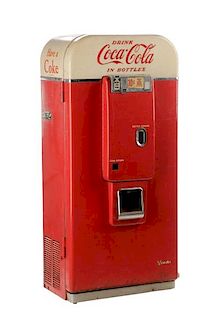 Vendo Vintage Red Coca Cola Bottle Machine