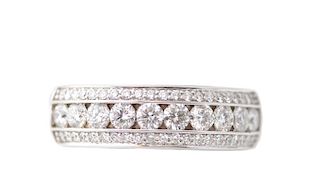 Anjolee 18k White Gold & Diamond Banded Ring