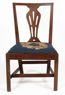 VIRGINIA OR NORTH CAROLINA CHIPPENDALE WALNUT SIDE CHAIR