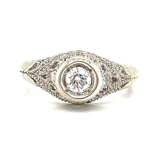 Art Deco14k Diamond Engagement RingÂ 