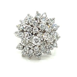 14k 1920â€™s Diamond Cluster Ring
