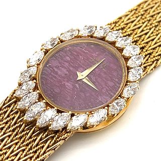 Piaget 18K Yellow Gold Diamond and Ruby Watch