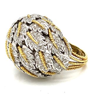 18K Yellow Gold 3.25 Ct. Diamond Cocktail Ring