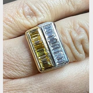 18K Yellow & White Gold Diamond Ring