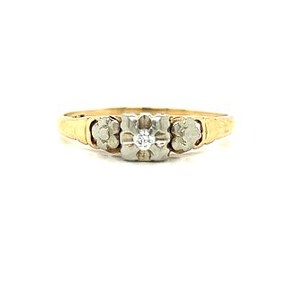Art Deco 18k Diamond Engament RingÂ 
