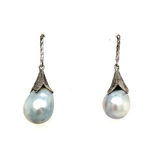 Art Nouveau 14k Pearl Earring