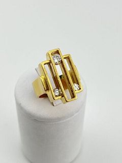 Avant Garde 18k yellow gold Diamond Ring
