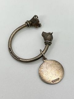 Tiffany and co bulls head key chain vintage