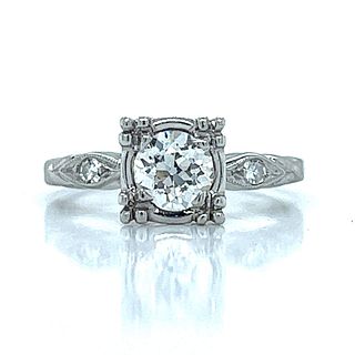 Art Deco Platinum 0.55 Ct. Diamond Ring