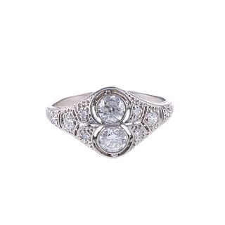 Art Deco C.D. Peacock Platinum Diamond Ring